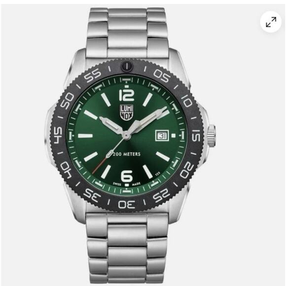 Luminox Pacific Diver Green Dial Tritium Stainless Mens 44mm SWISS Watch XS.3137